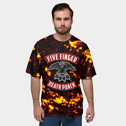 Футболка оверсайз мужская Five Finger Death Punch, цвет: 3D-принт — фото 2
