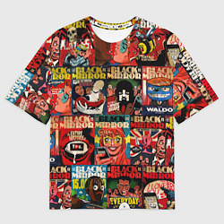 Футболка оверсайз мужская ЧЕРНОЕ ЗЕРКАЛО, цвет: 3D-принт