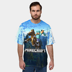 Футболка оверсайз мужская Minecraft Майнкрафт, цвет: 3D-принт — фото 2