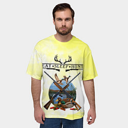 Футболка оверсайз мужская Охота, цвет: 3D-принт — фото 2