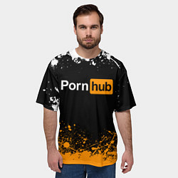 Футболка оверсайз мужская PORNHUB, цвет: 3D-принт — фото 2
