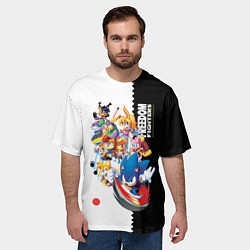 Футболка оверсайз мужская СОНИК, цвет: 3D-принт — фото 2