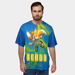 Футболка оверсайз мужская Sonic - Майлз Тейлз, цвет: 3D-принт — фото 2