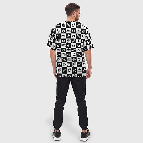 Мужская футболка оверсайз Fortnite&Marshmello / 3D-принт – фото 4