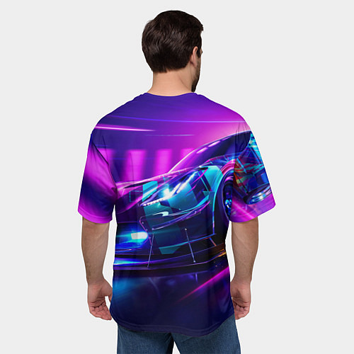 Мужская футболка оверсайз Need for Speed / 3D-принт – фото 4