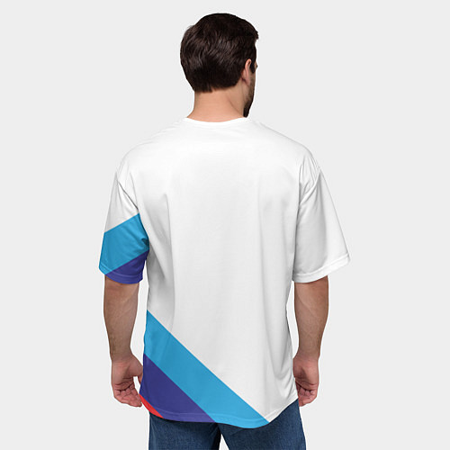 Мужская футболка оверсайз BMW NEW LOGO / 3D-принт – фото 4