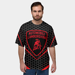 Футболка оверсайз мужская Lamborghini, цвет: 3D-принт — фото 2