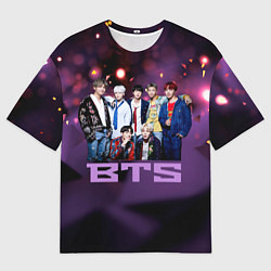 Футболка оверсайз мужская BTS, цвет: 3D-принт