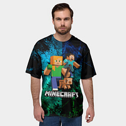 Футболка оверсайз мужская Minecraft Майнкрафт, цвет: 3D-принт — фото 2