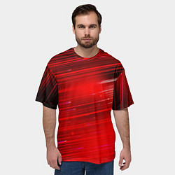 Футболка оверсайз мужская Красный свет, цвет: 3D-принт — фото 2