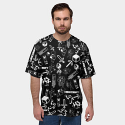 Футболка оверсайз мужская Minecraft pattern, цвет: 3D-принт — фото 2