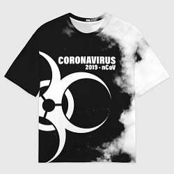 Мужская футболка оверсайз Coronavirus 2019 - nCoV