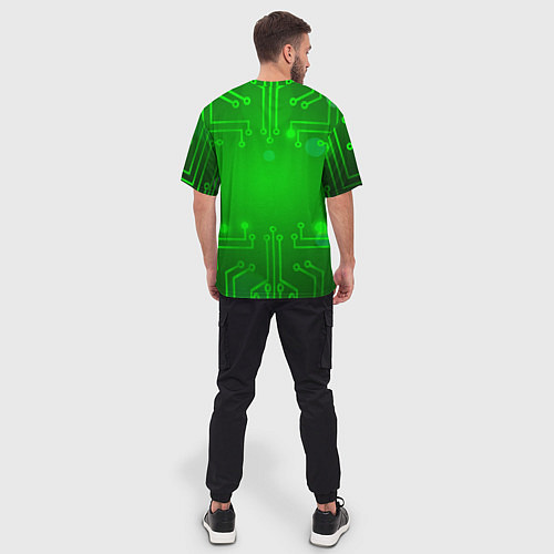 Мужская футболка оверсайз Brawl Stars Virus 8-Bit / 3D-принт – фото 4