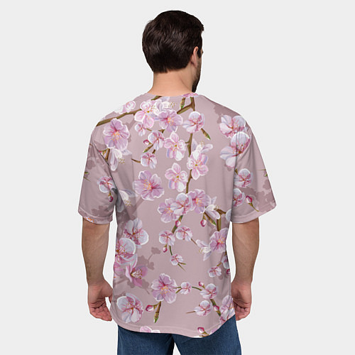 Мужская футболка оверсайз САКУРА / 3D-принт – фото 4