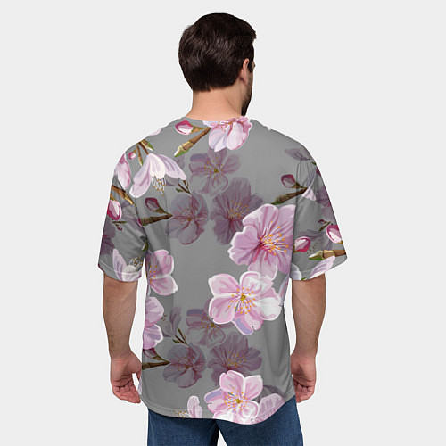 Мужская футболка оверсайз САКУРА / 3D-принт – фото 4
