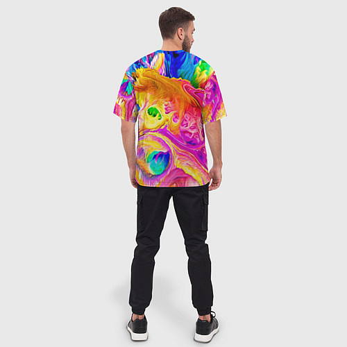 Мужская футболка оверсайз TIE DYE / 3D-принт – фото 4