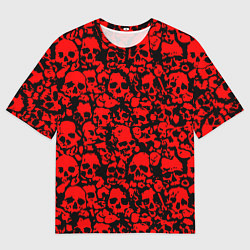 Футболка оверсайз мужская ЧЕРЕПА, цвет: 3D-принт