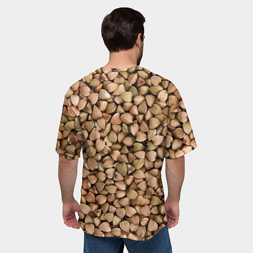 Мужская футболка оверсайз Гречка Греча / 3D-принт – фото 4