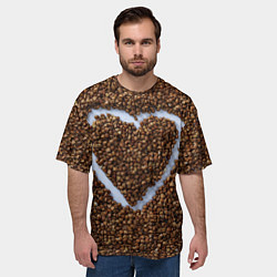 Футболка оверсайз мужская I love гречка, цвет: 3D-принт — фото 2