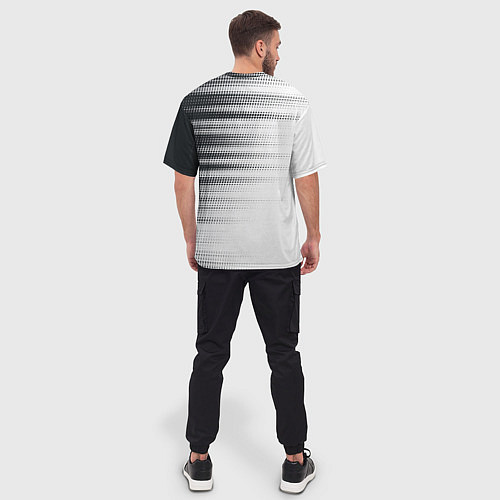 Мужская футболка оверсайз Форма Ювентуса / 3D-принт – фото 4