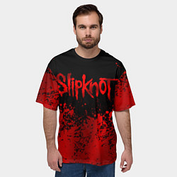 Футболка оверсайз мужская Slipknot 9, цвет: 3D-принт — фото 2