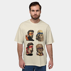 Футболка оверсайз мужская Настоящие Черепашки, цвет: 3D-принт — фото 2