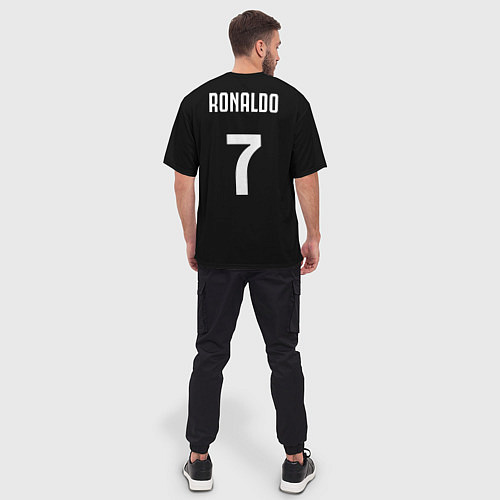 Мужская футболка оверсайз Форма Ronaldo / 3D-принт – фото 4