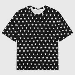 Футболка оверсайз мужская БЕЛЫЕ ЗВЁЗДЫ, цвет: 3D-принт