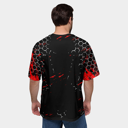 Мужская футболка оверсайз OVERLORD / 3D-принт – фото 4