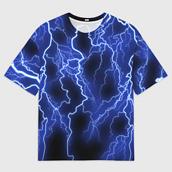 Футболка оверсайз мужская МОЛНИЯ NEON, цвет: 3D-принт