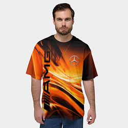 Футболка оверсайз мужская MERCEDES, цвет: 3D-принт — фото 2