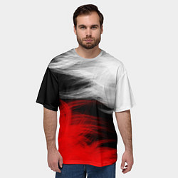 Футболка оверсайз мужская ПЕРЬЯ, цвет: 3D-принт — фото 2