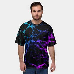 Футболка оверсайз мужская МРАМОР NEON, цвет: 3D-принт — фото 2