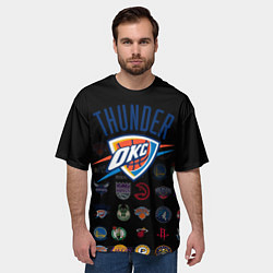 Футболка оверсайз мужская Oklahoma City Thunder 2, цвет: 3D-принт — фото 2