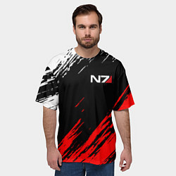 Футболка оверсайз мужская MASS EFFECT N7, цвет: 3D-принт — фото 2