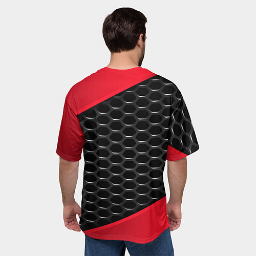 Мужская футболка оверсайз MAZDA / 3D-принт – фото 4