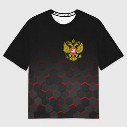 Футболка оверсайз мужская РОССИЯ, цвет: 3D-принт