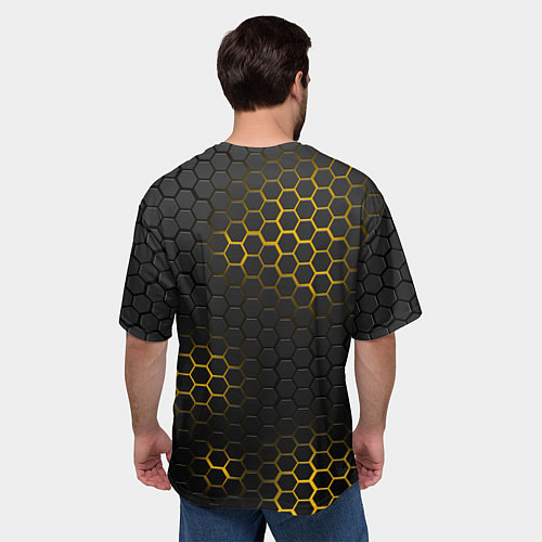 Мужская футболка оверсайз РОССИЯ / 3D-принт – фото 4