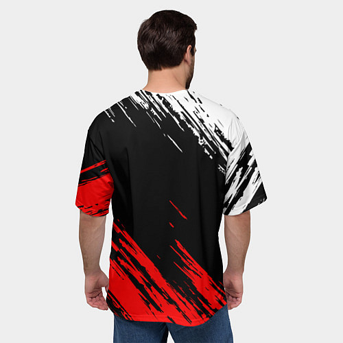 Мужская футболка оверсайз РОССИЯ / 3D-принт – фото 4