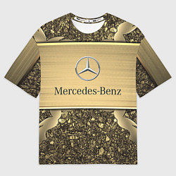 Футболка оверсайз мужская MERCEDES GOLD, цвет: 3D-принт