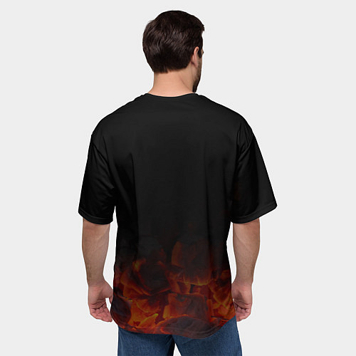 Мужская футболка оверсайз Лучший шашлычник / 3D-принт – фото 4