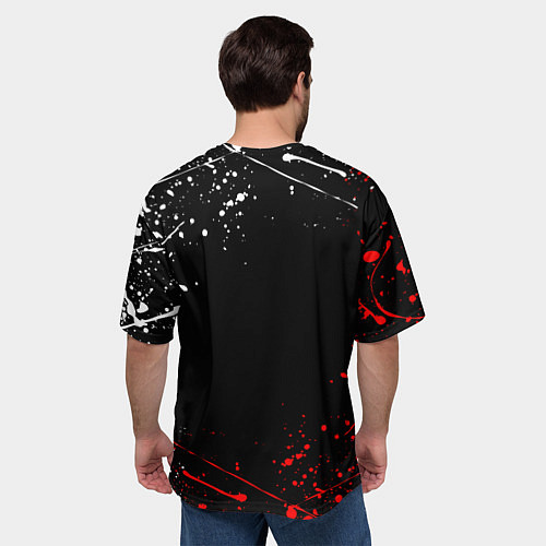 Мужская футболка оверсайз РОССИЯ / 3D-принт – фото 4