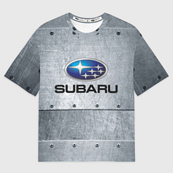 Футболка оверсайз мужская SUBARU, цвет: 3D-принт