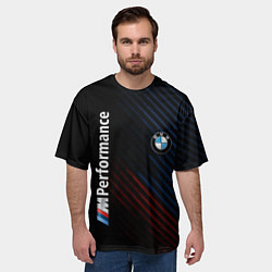 Футболка оверсайз мужская BMW PERFORMANCE, цвет: 3D-принт — фото 2