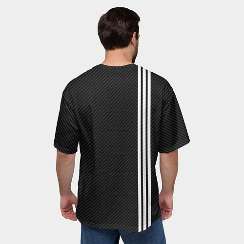 Мужская футболка оверсайз BMW CARBON / 3D-принт – фото 4