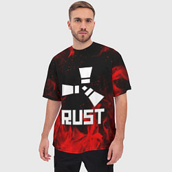 Футболка оверсайз мужская RUST, цвет: 3D-принт — фото 2