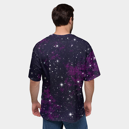 Мужская футболка оверсайз Космос / 3D-принт – фото 4