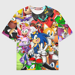 Мужская футболка оверсайз Sonic ПЕРСОНАЖИ