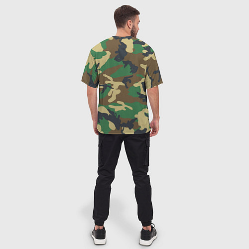 Мужская футболка оверсайз Пограничные Войска камуфляж / 3D-принт – фото 4