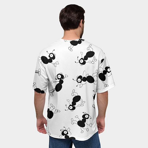 Мужская футболка оверсайз Муравьи / 3D-принт – фото 4